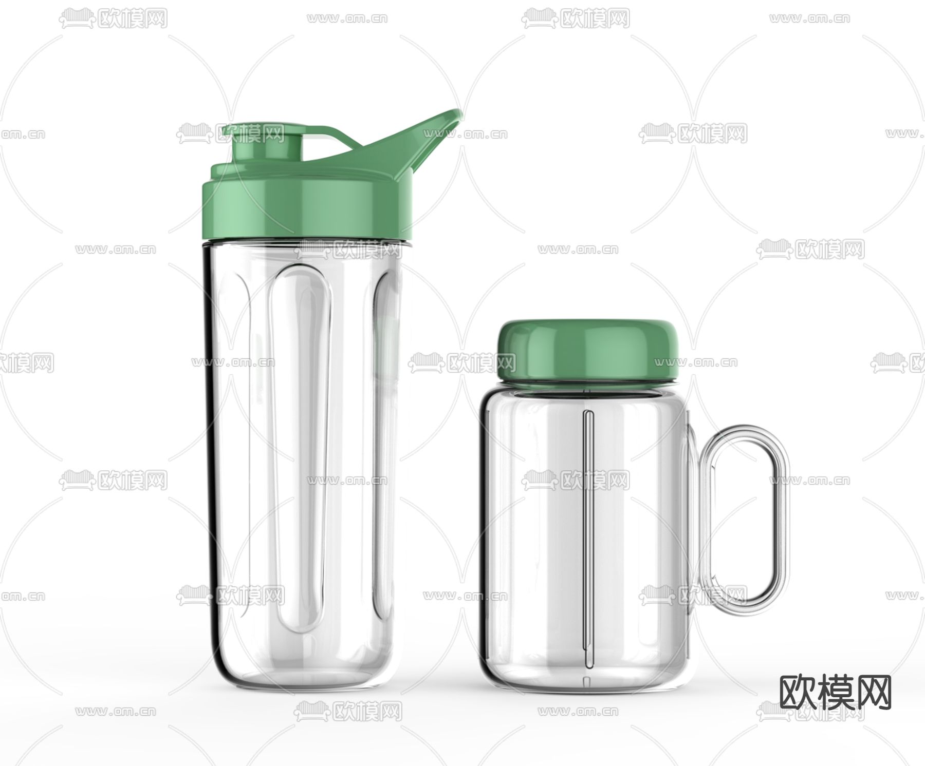 现代玻璃水杯3d模型下载