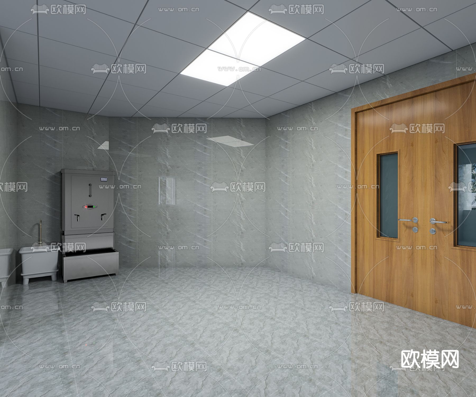 现代医院办公室3d模型下载（渲染图3）