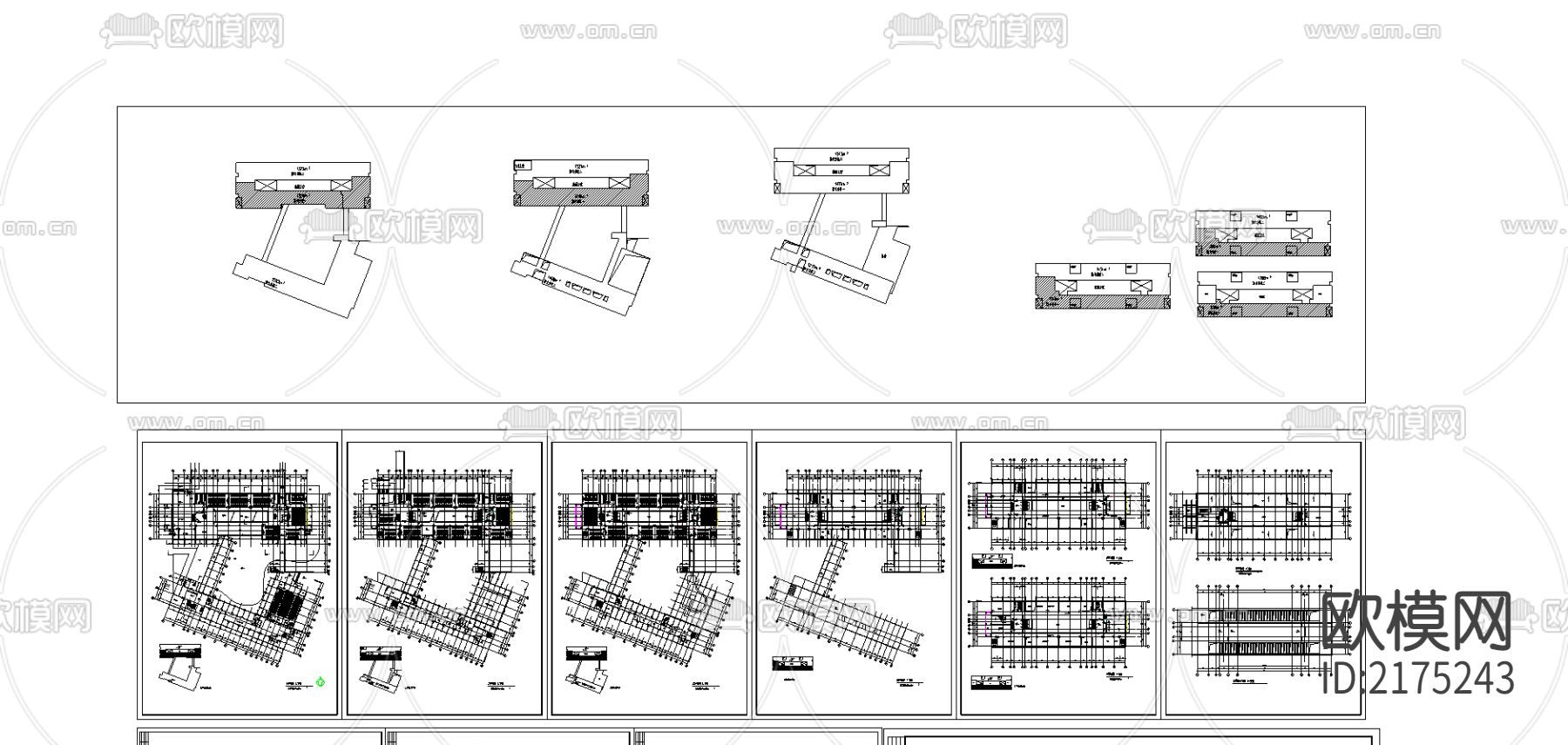 华中农业大学人文馆社科楼cad施工图下载（渲染图1）