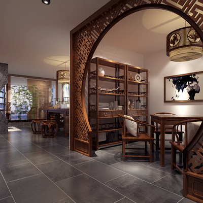 茶楼茶馆包间免费3d模型