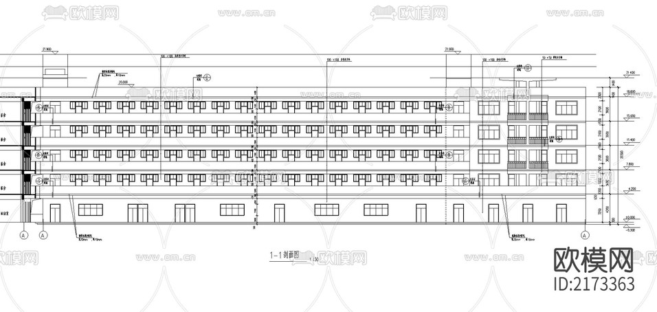 大學(xué)宿舍CAD施工圖下載(渲染圖1)