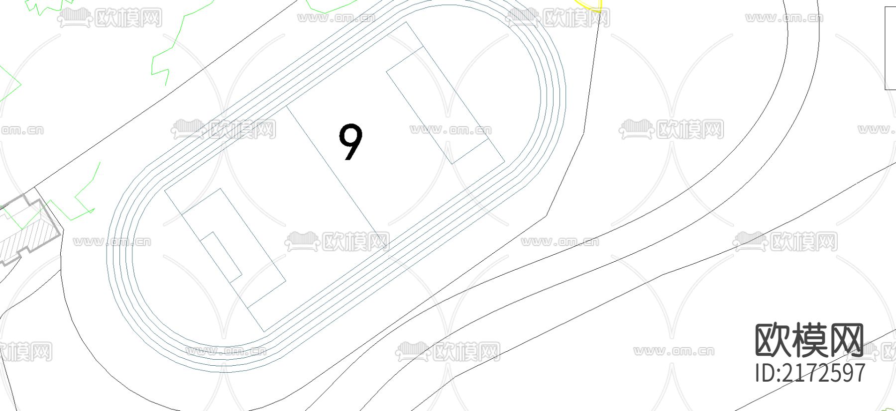 沙洲乐园平面规划图CAD施工图下载（渲染图2）