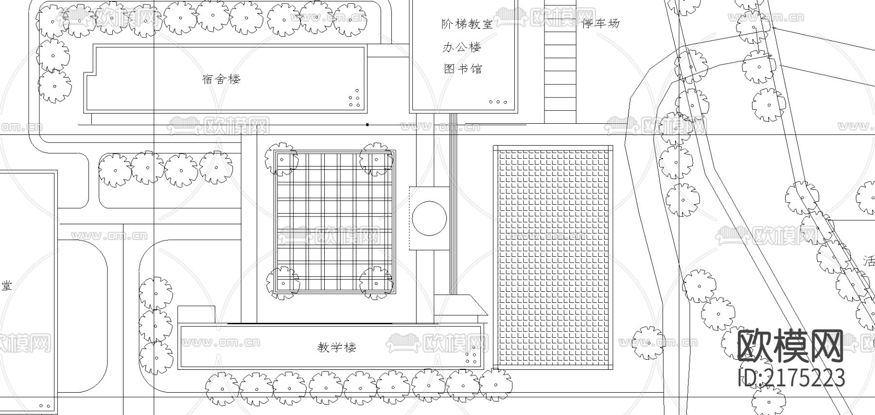 足球学校cad施工图下载（渲染图2）