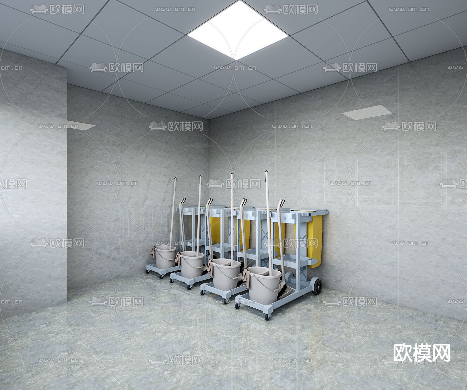 现代医院办公室3d模型下载（渲染图4）