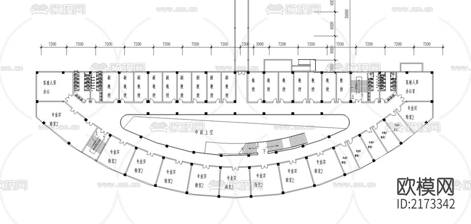 材料學(xué)院建筑CAD施工圖下載(渲染圖3)
