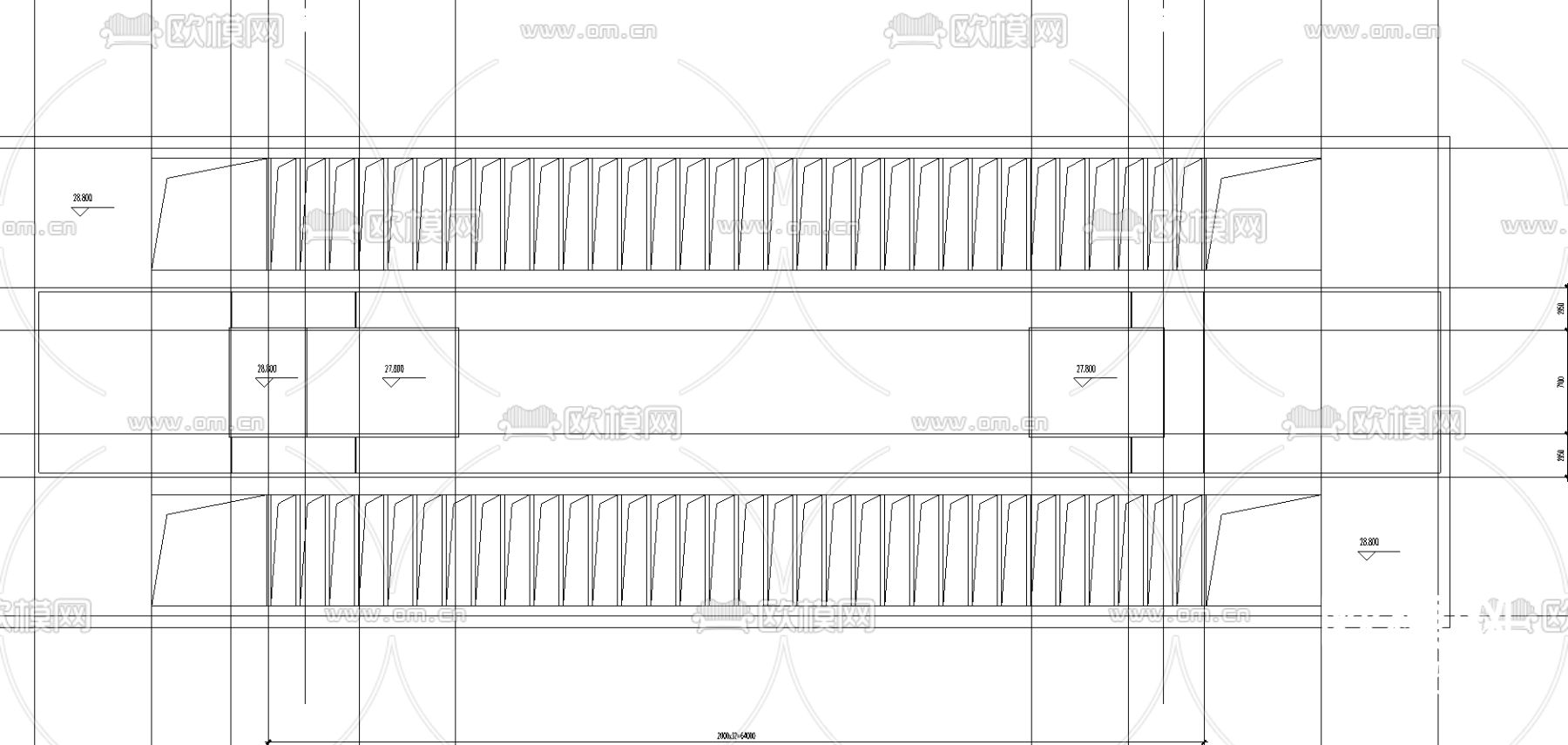 华中农业大学人文馆社科楼cad施工图下载（渲染图3）