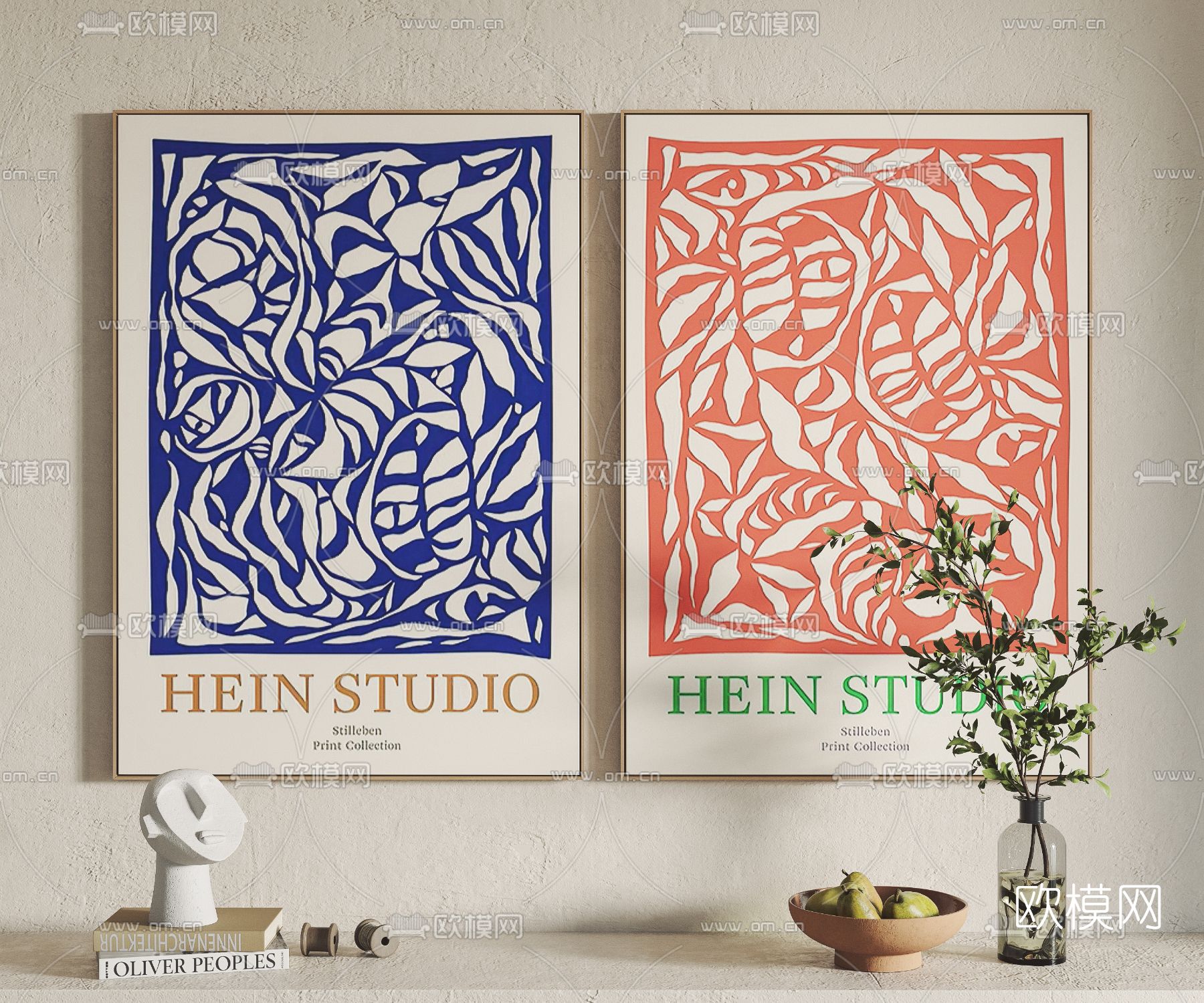 北欧装饰画3d模型下载