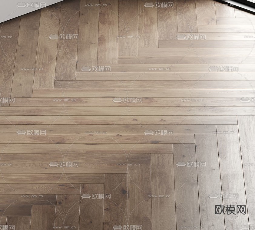 人字拼平铺木地板3d模型下载_ID12007939_3dmax免费模型-欧模网