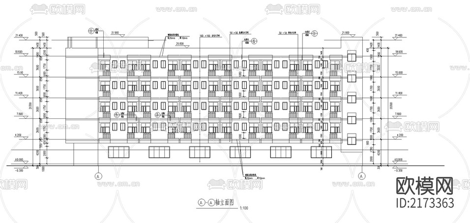 大學(xué)宿舍CAD施工圖下載(渲染圖5)