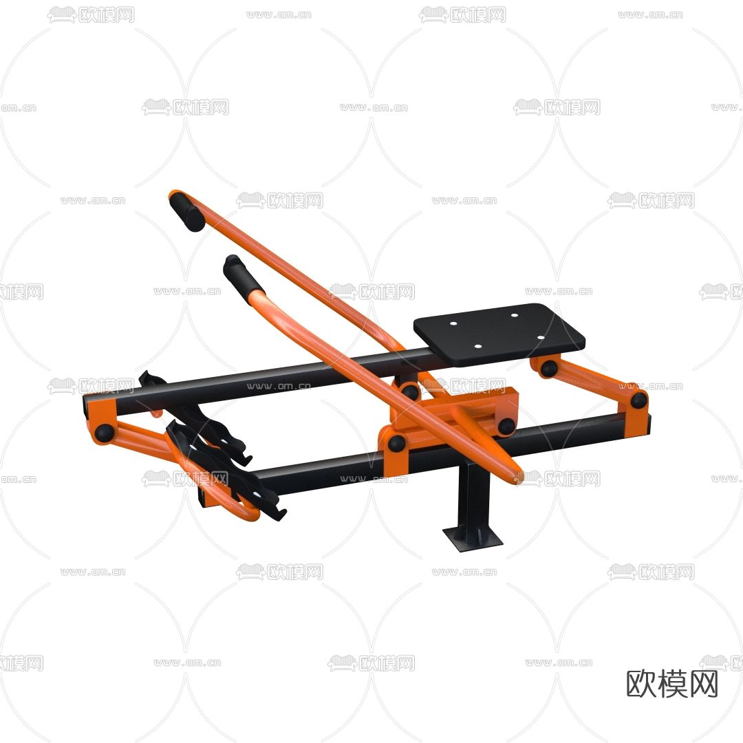 现代户外运功健身器材3d模型下载（渲染图4）