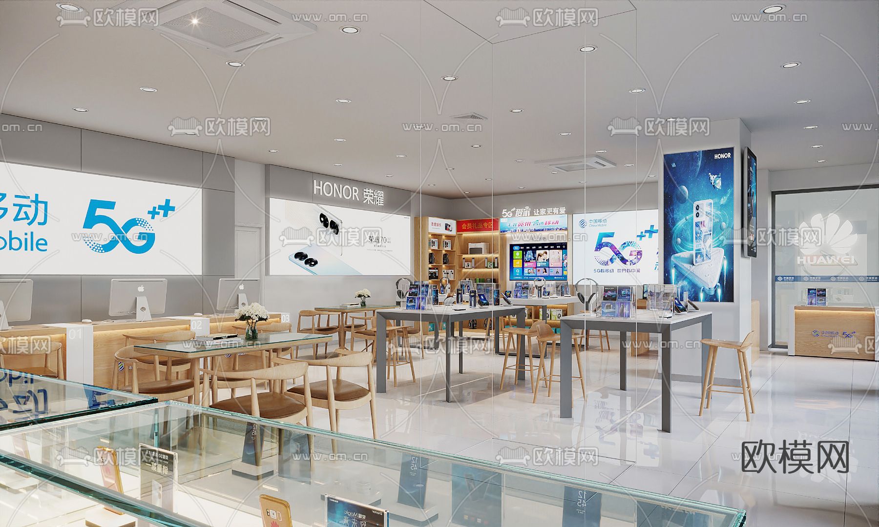 现代手机店3d模型下载（渲染图2）