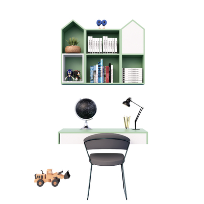  北欧儿童书桌椅su模型 
