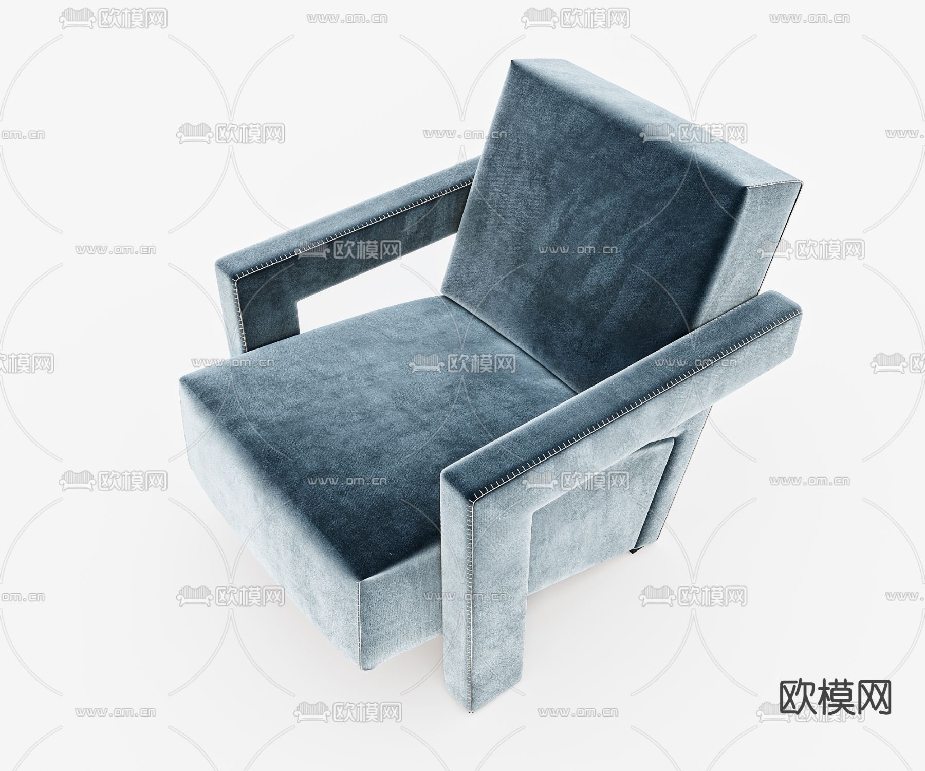 Cassina 单人扶手沙发3d模型下载（渲染图2）