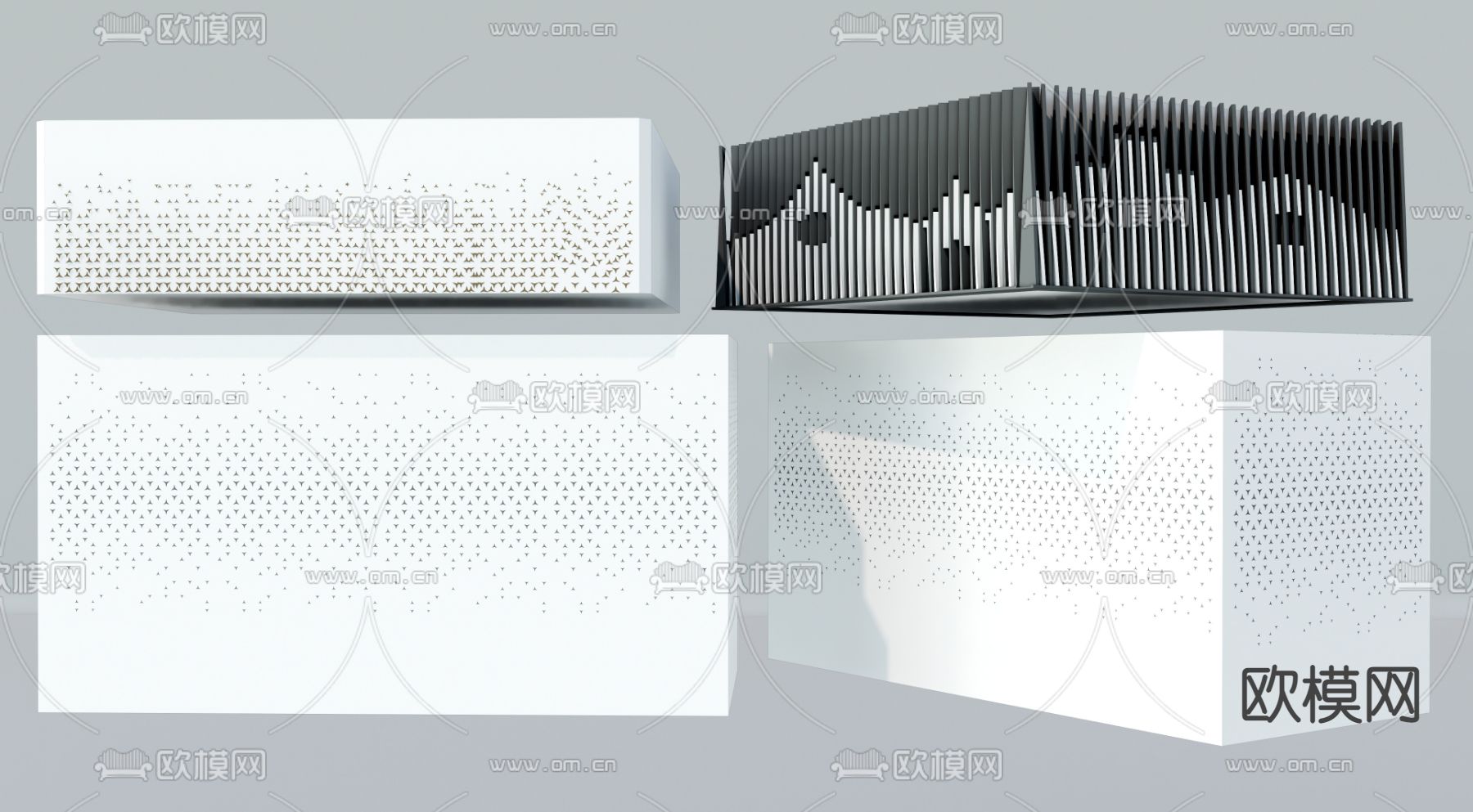 现代工业电箱围栏su模型下载（渲染图1）