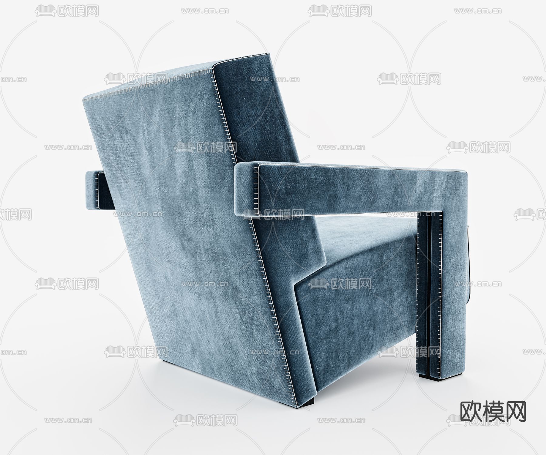 Cassina 单人扶手沙发3d模型下载（渲染图4）