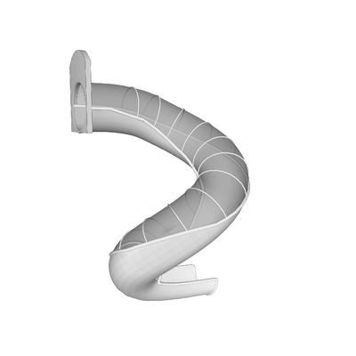  现代滑梯设施su模型 