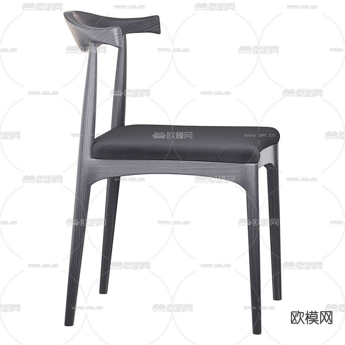 北欧实木单椅3d模型下载（渲染图4）