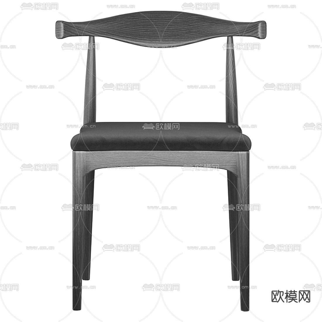 北欧实木单椅3d模型下载（渲染图2）