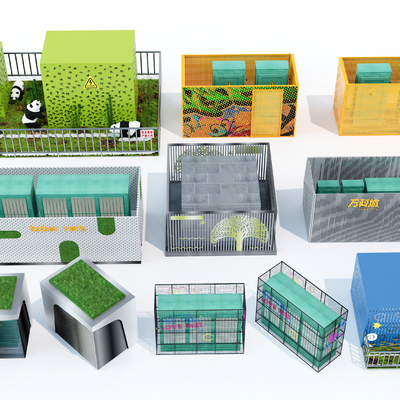  现代工业配电箱su模型 