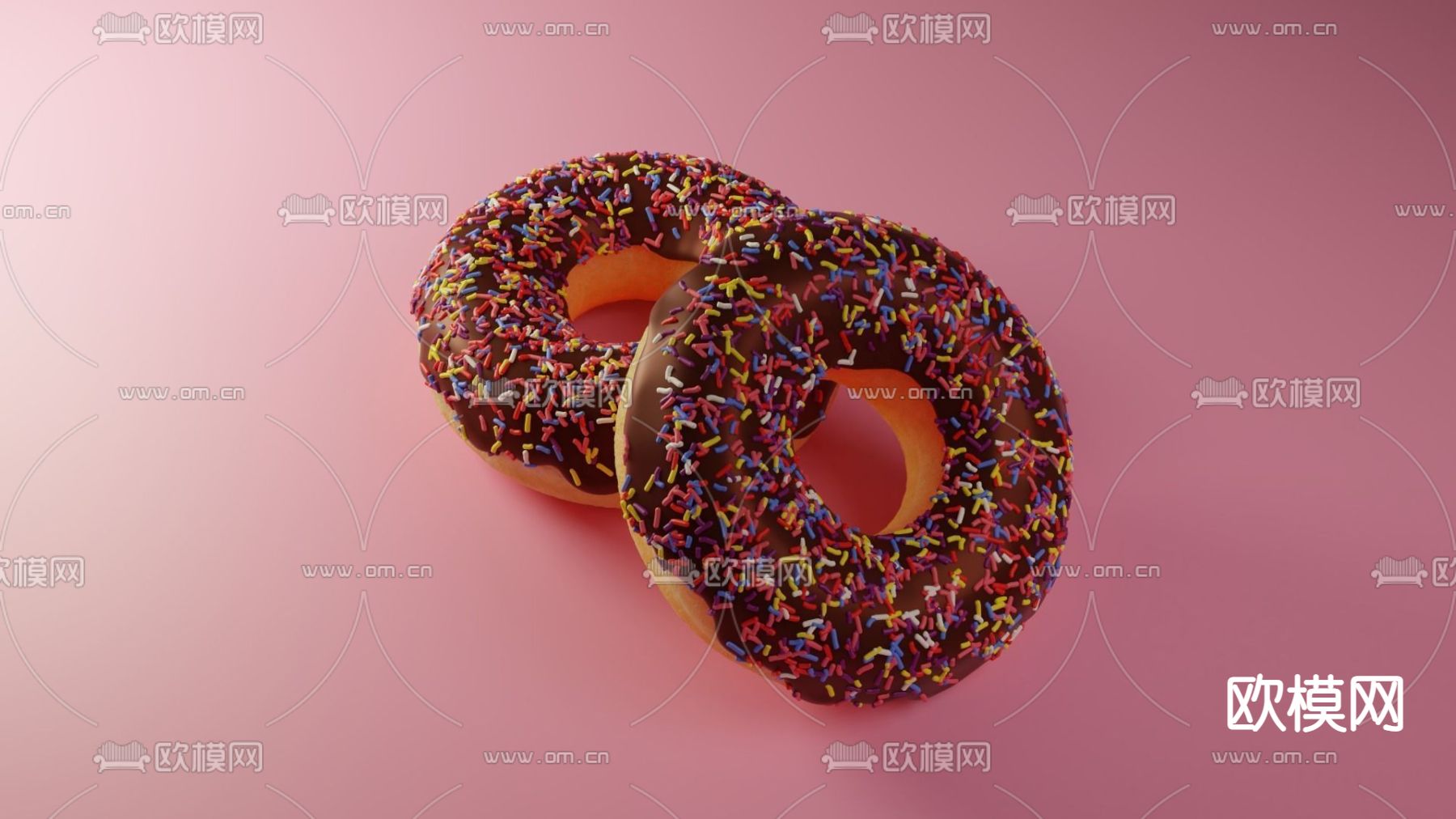 现代甜甜圈免费3d模型下载