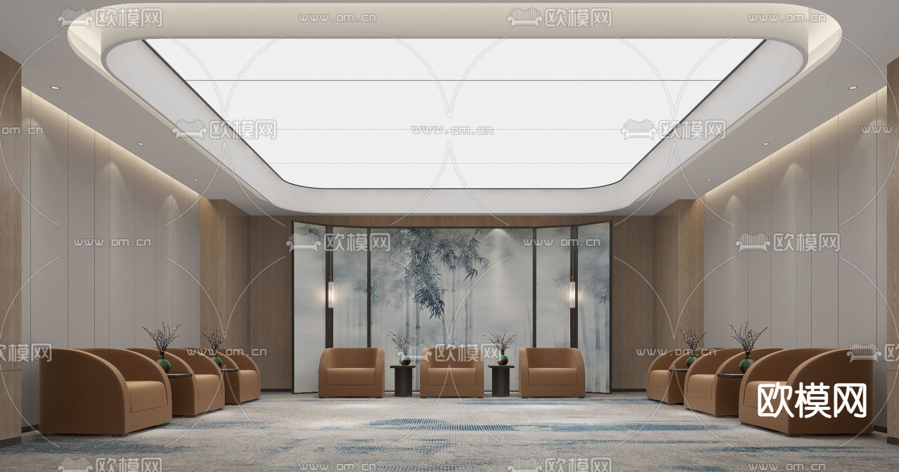 现代贵宾接待室3d模型下载