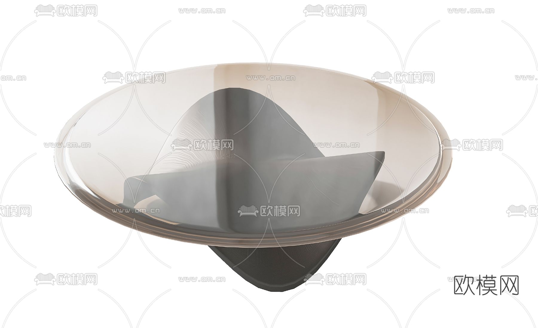现代玻璃茶几3d模型下载