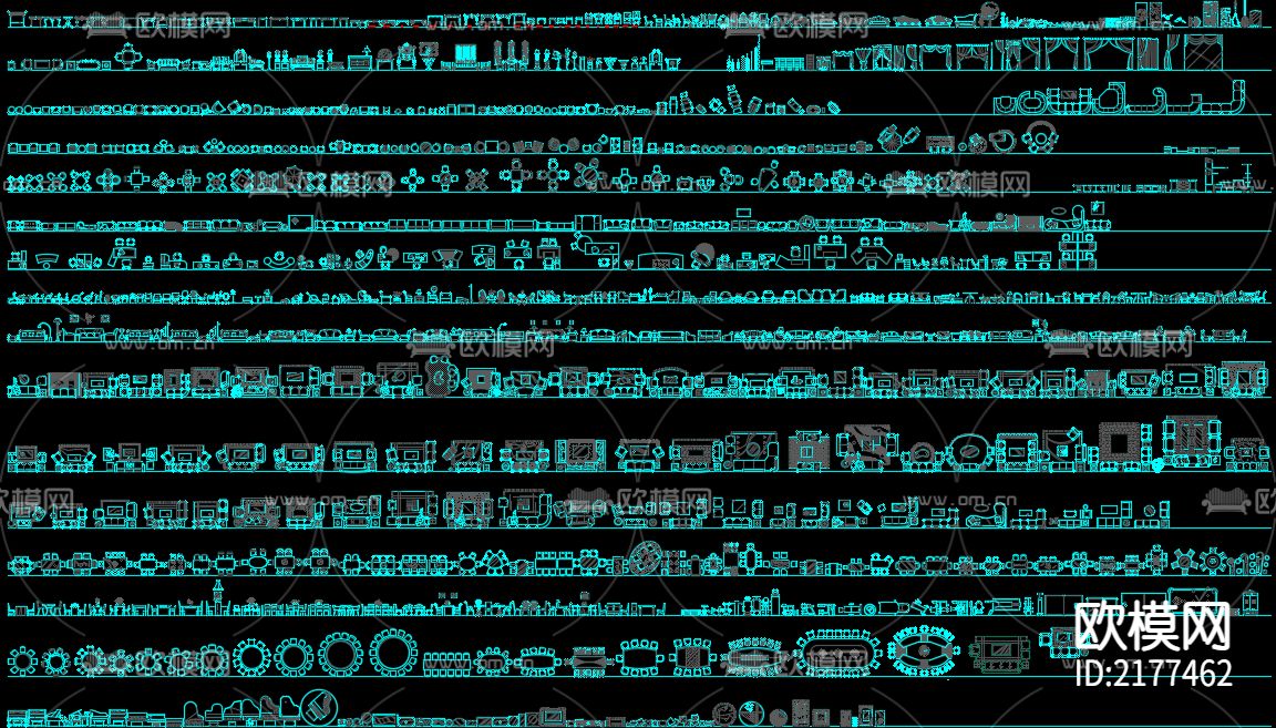 家具cad图库下载（渲染图2）