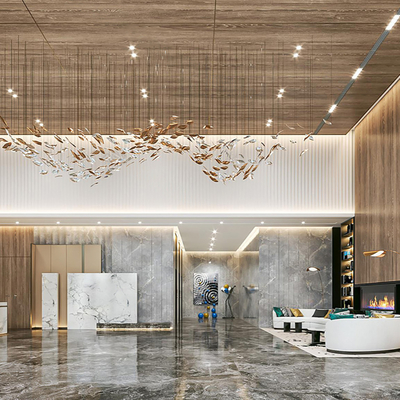  现代办公楼大堂su模型 