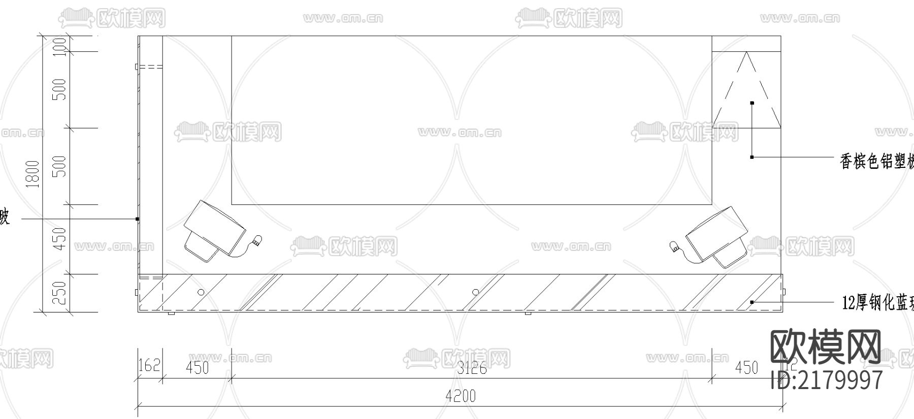 服务台cad图库下载（渲染图4）