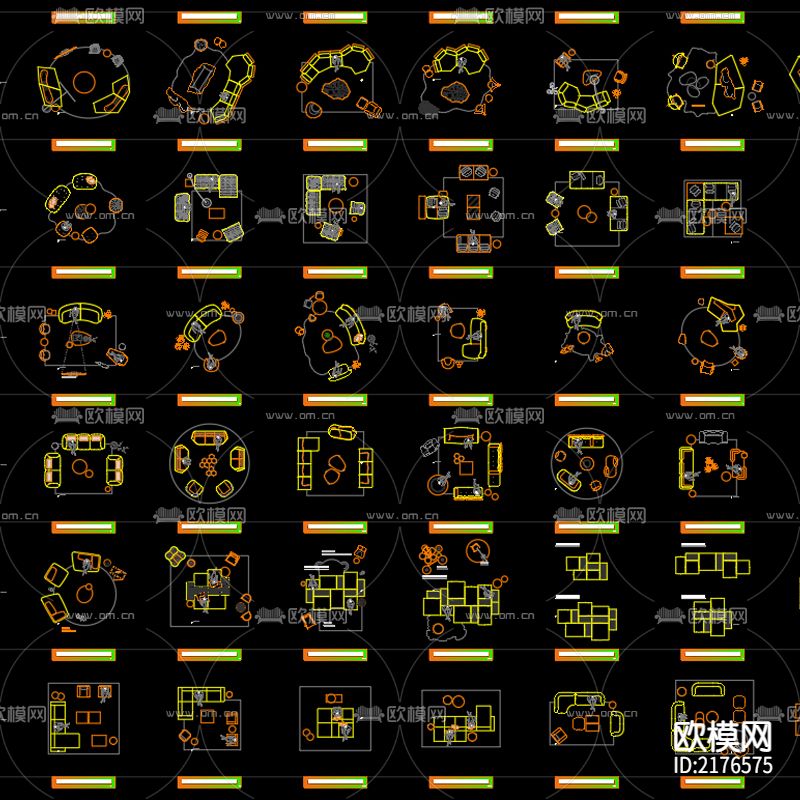 家具模块cad图库-免费3dmax模型库-欧模网