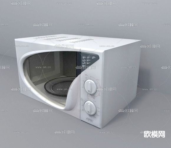 现代微波炉免费3d模型下载