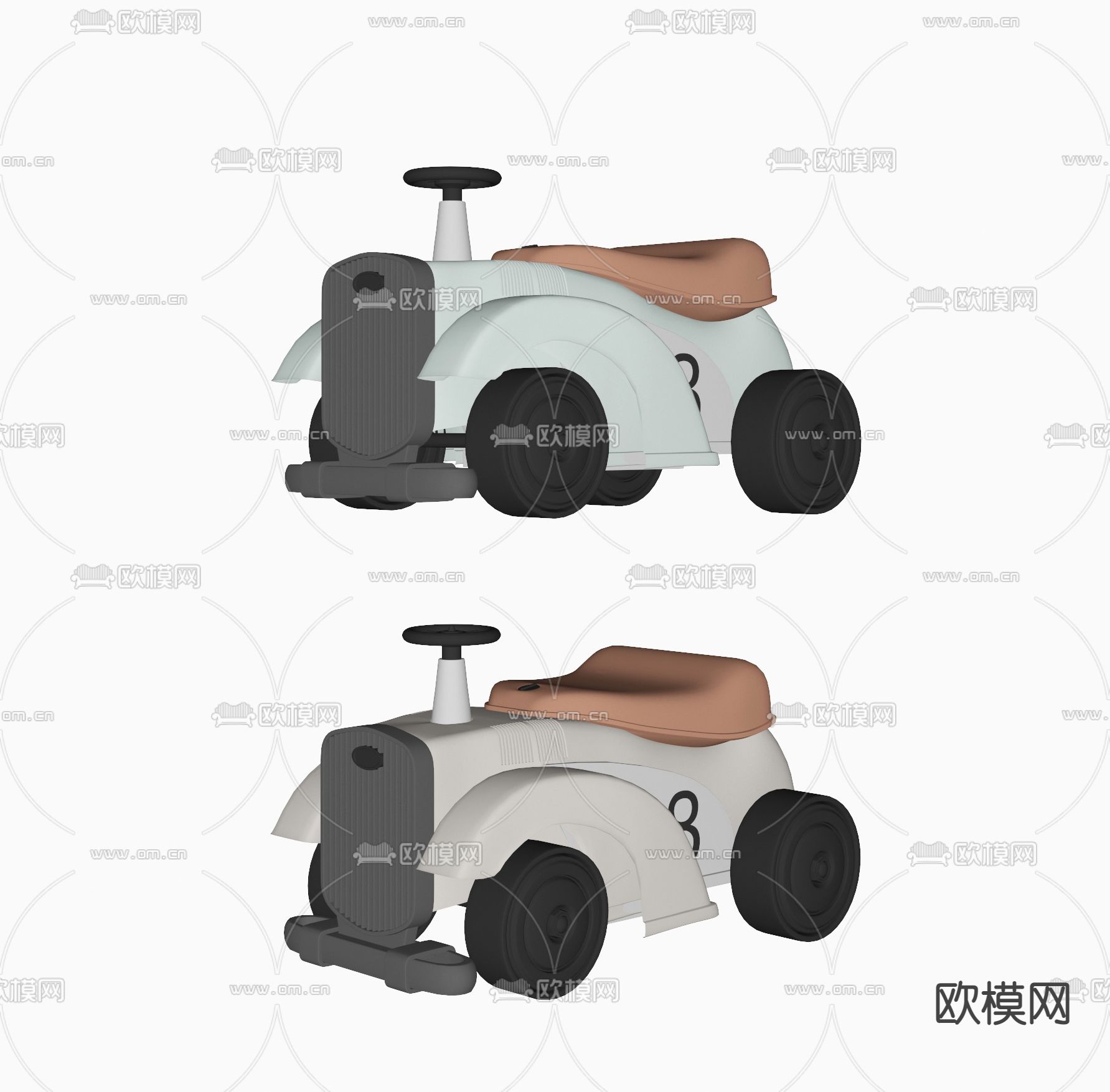 现代儿童玩具车su模型