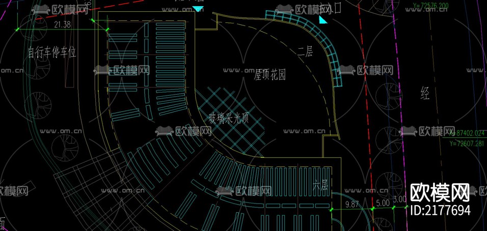 某大學(xué)星級會館建筑CAD施工圖下載(渲染圖2)
