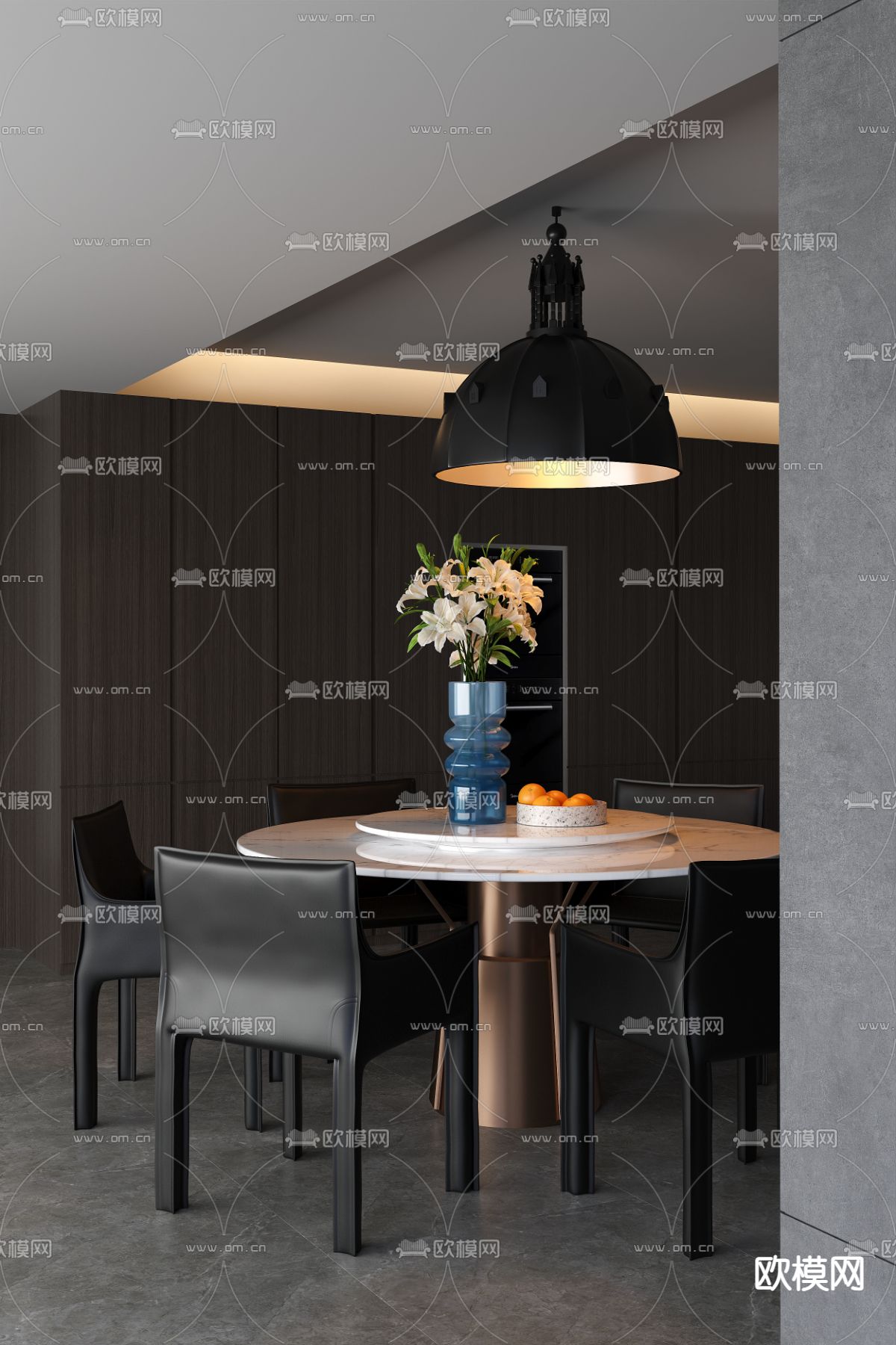 LSD Interior Design 现代高级灰餐厅3d模型