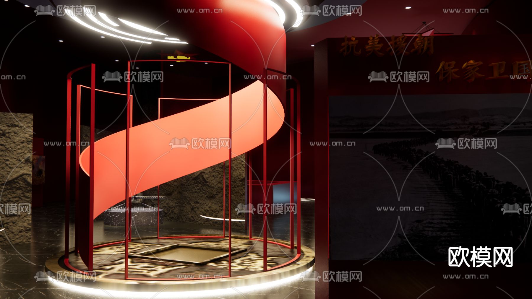 现代党史博物馆su模型下载（渲染图5）