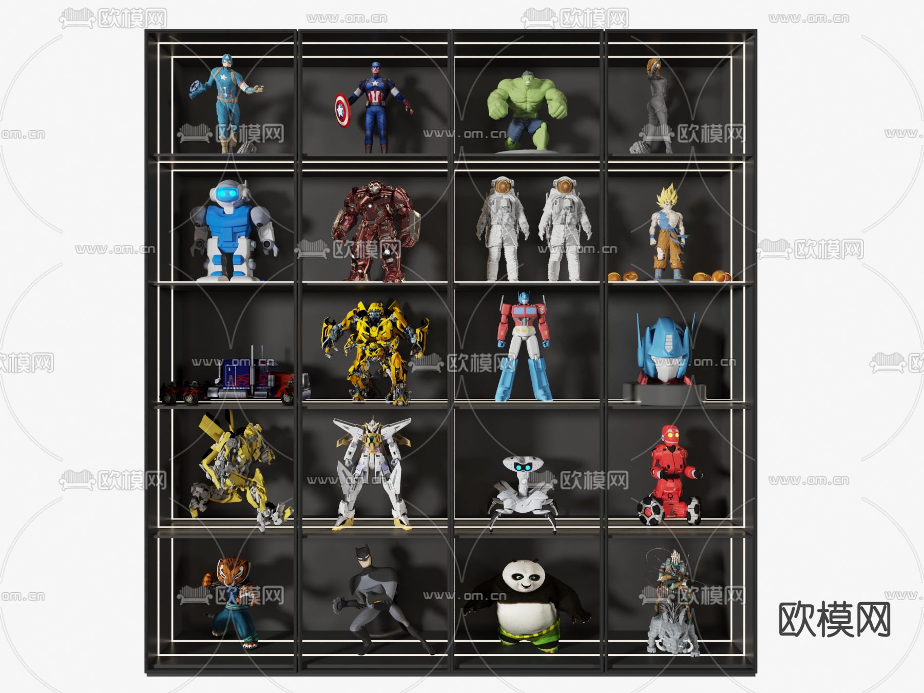 现代漫威变形金刚潮玩手办3d模型下载