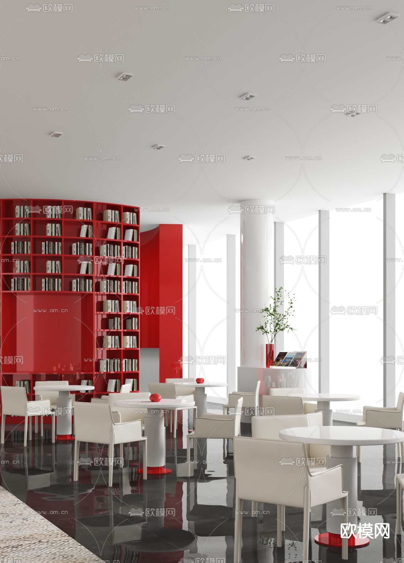 卓时设计 现代售楼处洽谈区3d模型