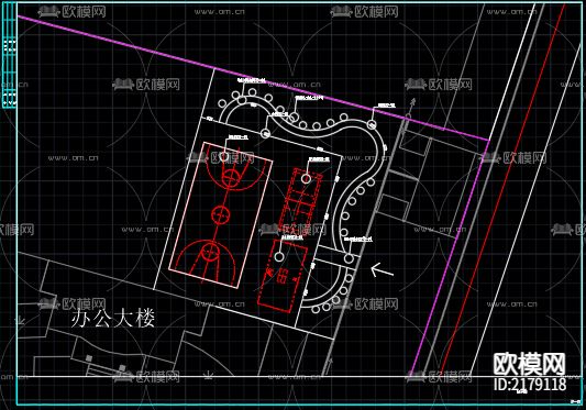 龙集球场管网图设计CAD施工图下载（渲染图4）
