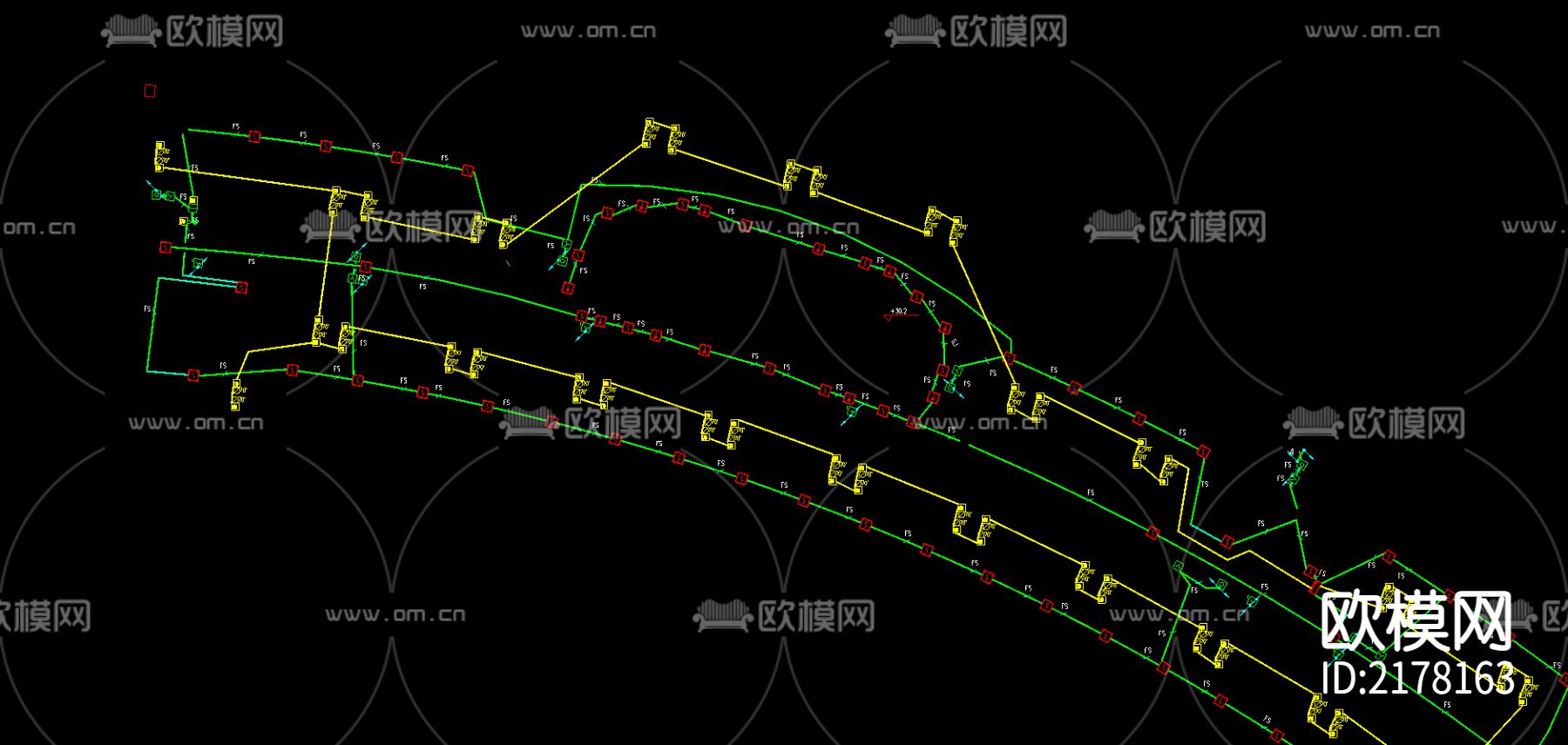 电消24-十一层报警CAD施工图下载（渲染图2）
