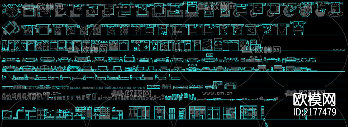 家居CAD图库下载（渲染图2）
