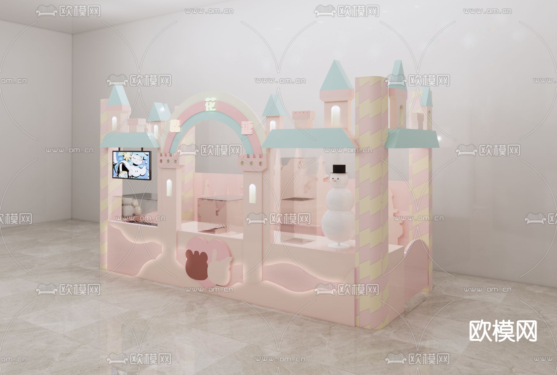 现代甜品店su模型下载（渲染图2）