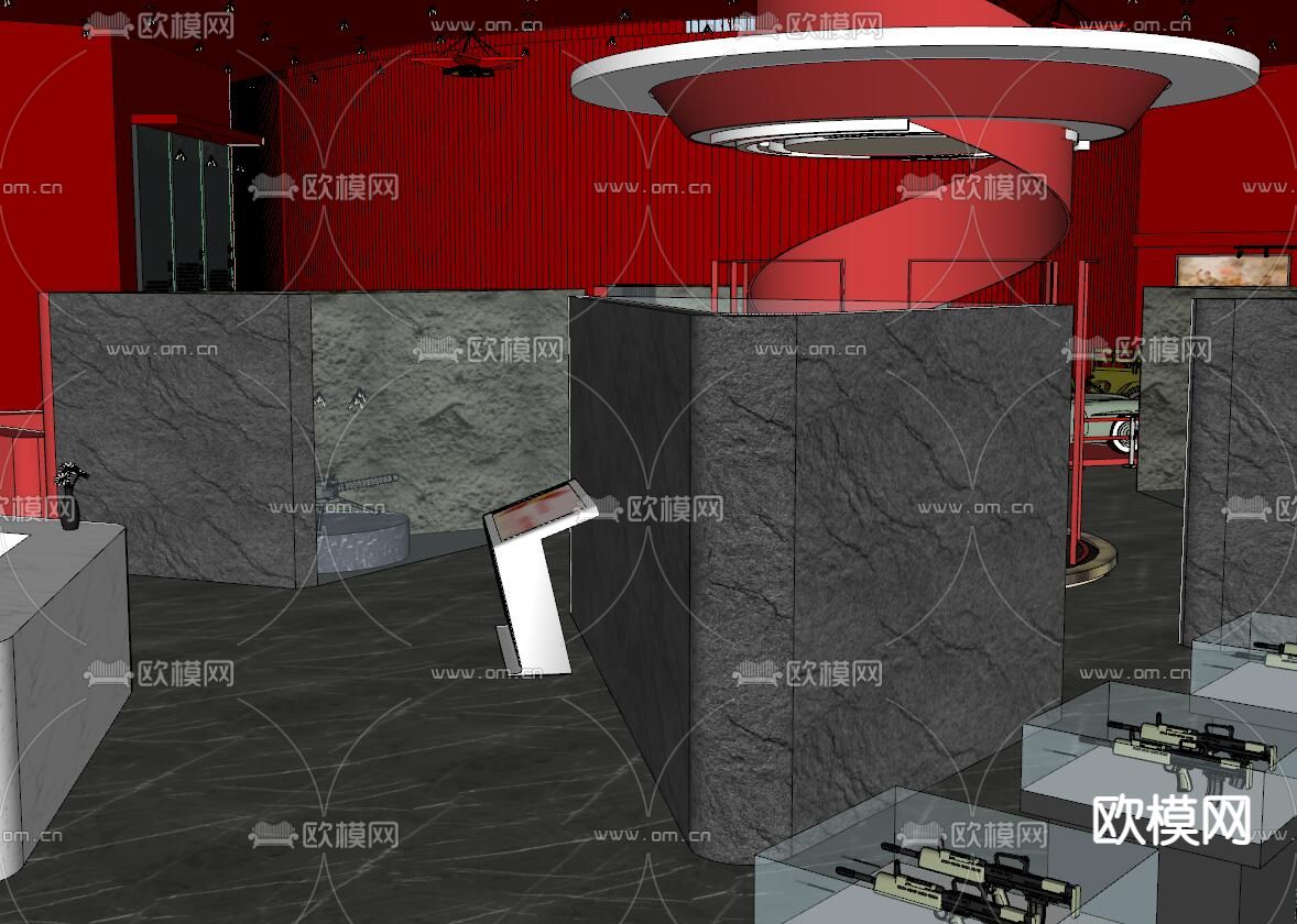 现代党史博物馆su模型下载（渲染图8）