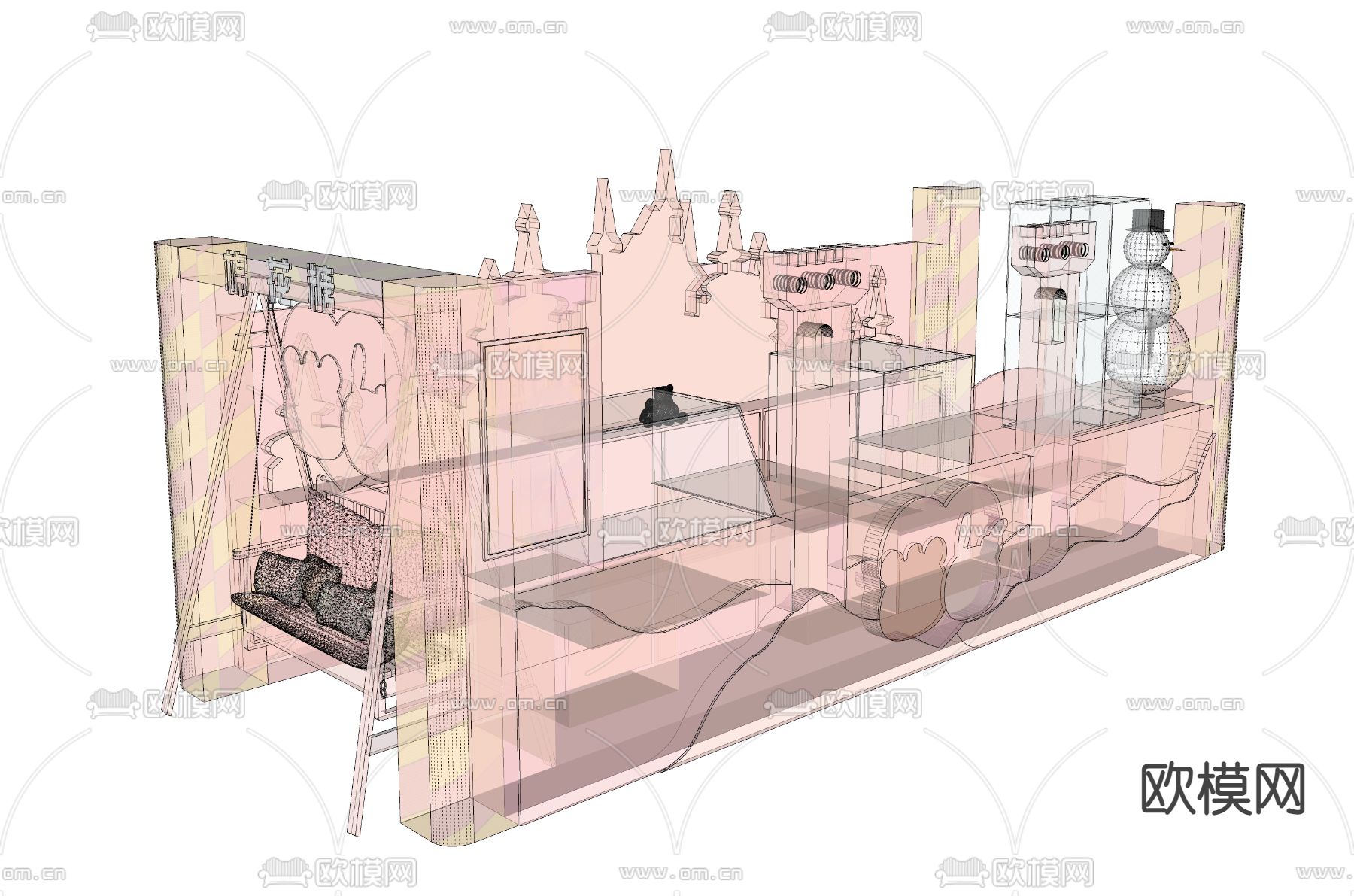 现代甜品店su模型下载（渲染图4）