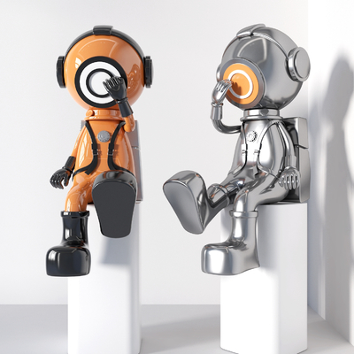  现代潮玩雕塑摆件su模型 