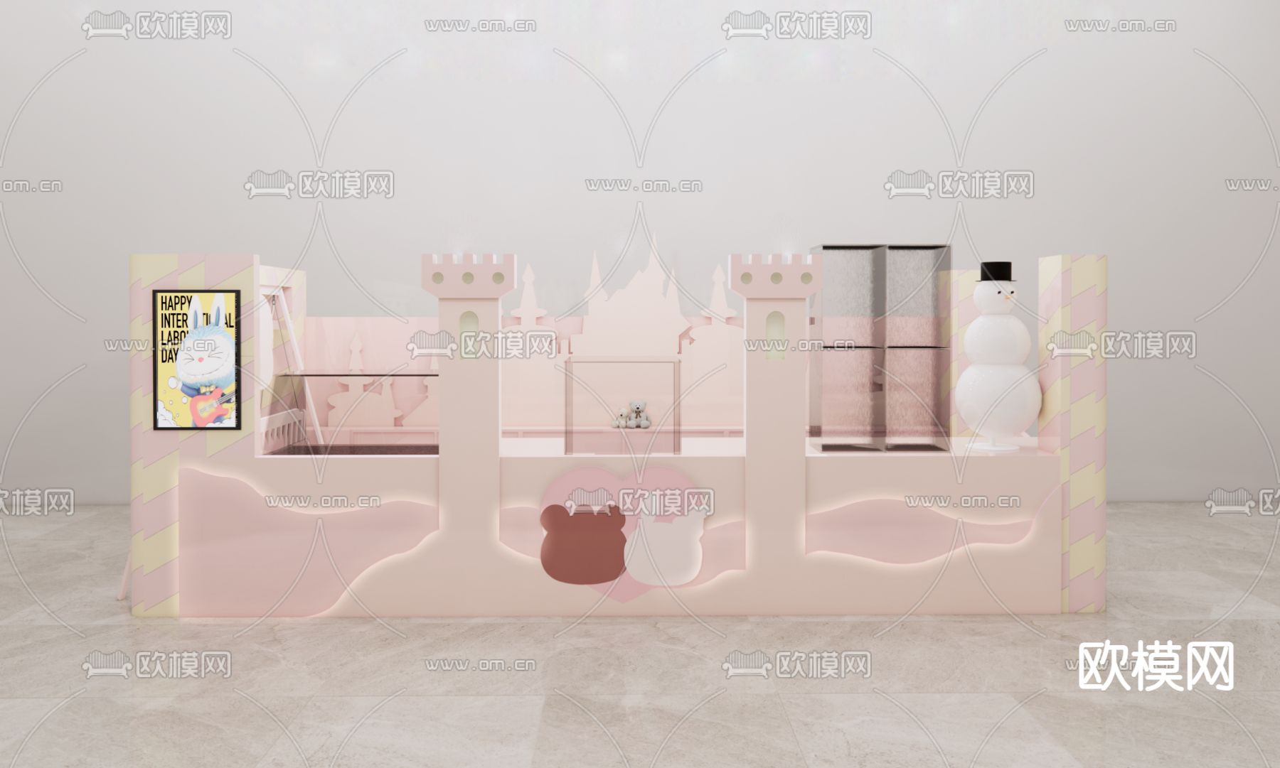 现代甜品店su模型下载（渲染图2）