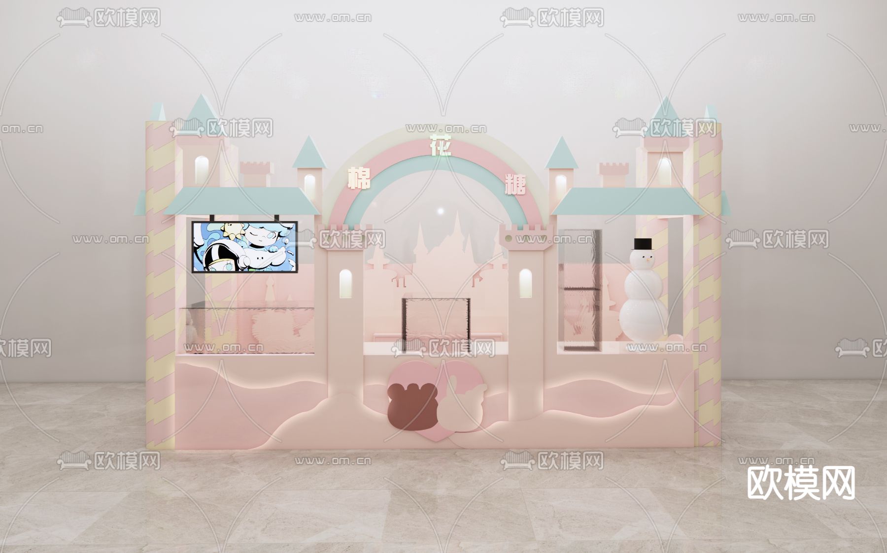 现代甜品店su模型下载（渲染图1）