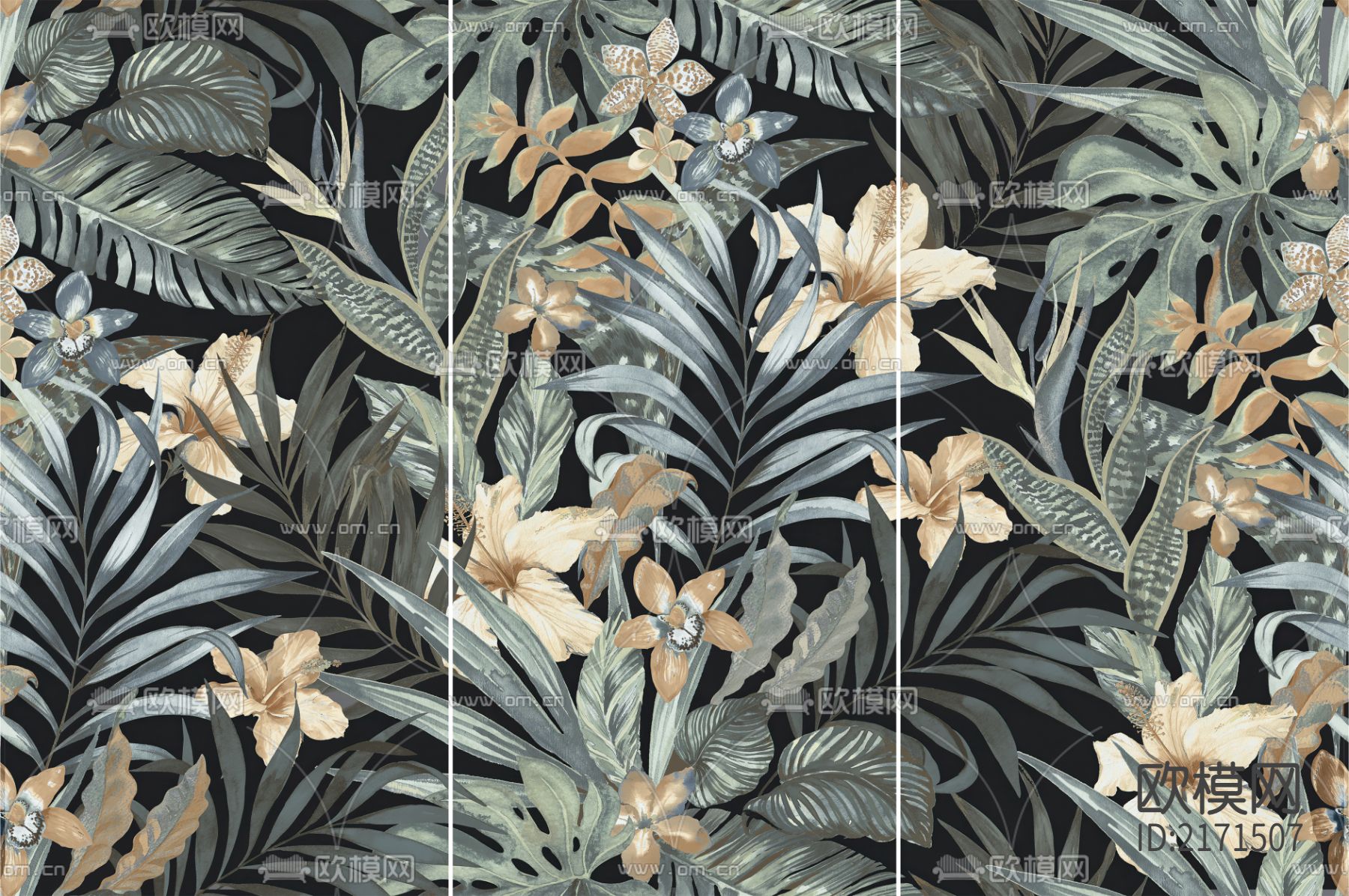 花草画瓷砖