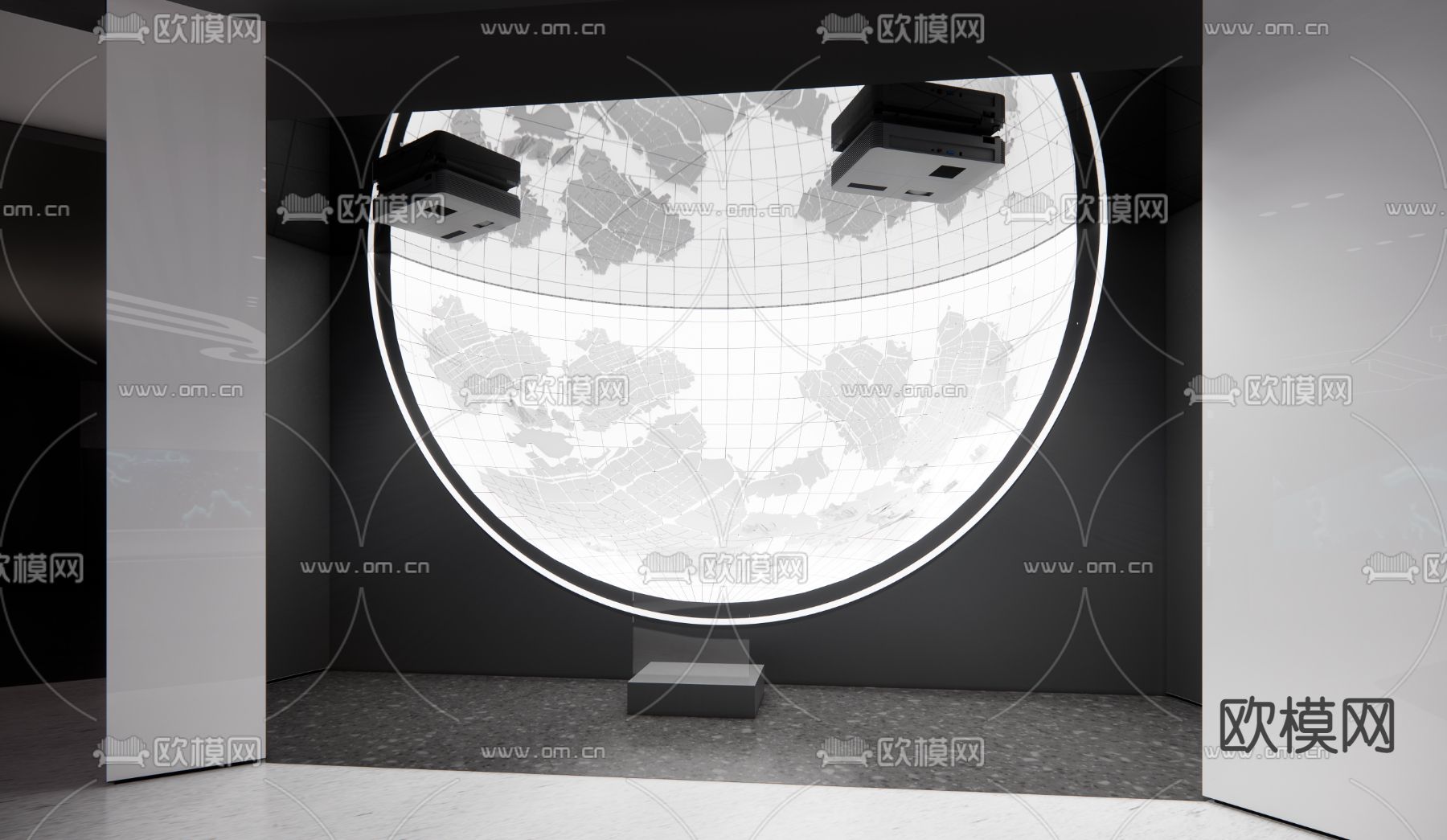 现代科技展厅su模型