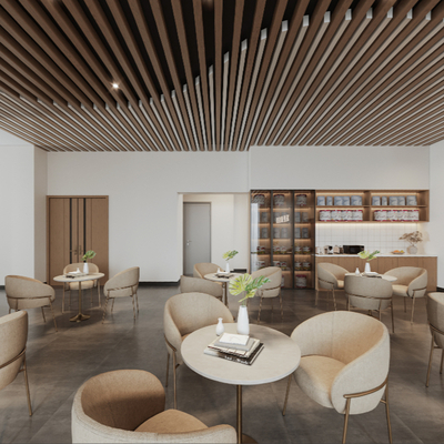 健身房休息区cr全景3d模型