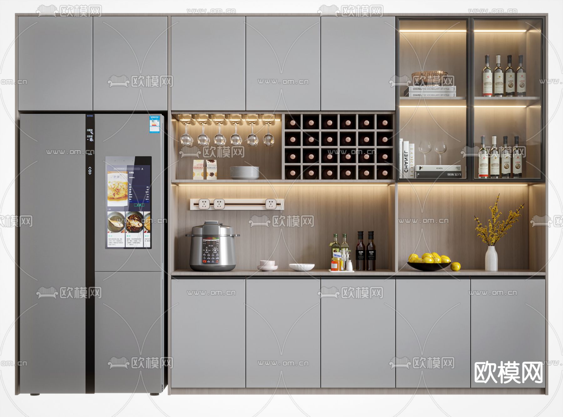 现代冰箱酒柜-室内设计-拓者设计吧